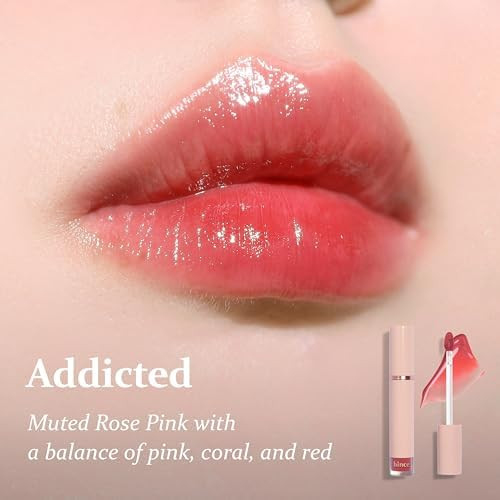 HINCE Mood Enhancer Water Liquid Glow - Non-Sticky & Waterproof Lip Stain for Women - Long Wearing Lip Gloss for Natural and Glass Glow - Moisturizing Liquid Makeup, 0.16 fl.oz