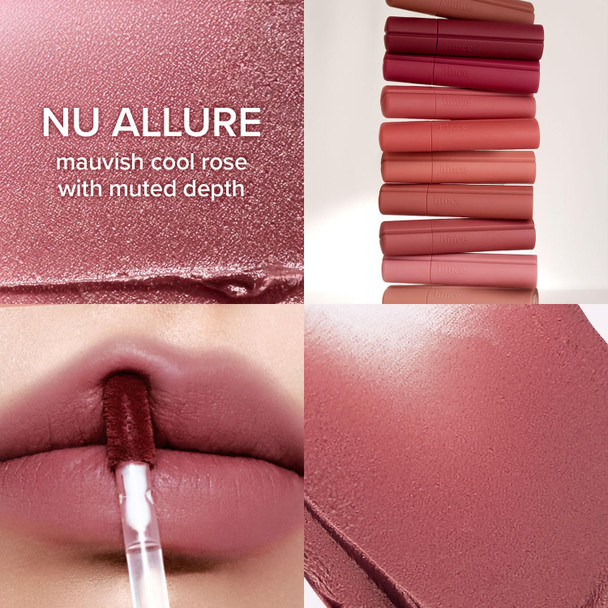 HINCE Nu Blur Tint - Creamy Velvet Matte Lip Tint with Soft-Focus Blur Finish, Airy Whipped Mousse Texture, Lightweight Buildable Korean Lip Cream, Non-Drying, Long-Lasting, 0.13 oz