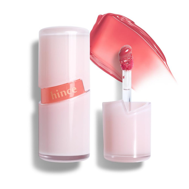 HINCE Raw Glow Lip Tint - Stain Glazed, Glossy Dewy Lip Gloss, Non Sticky & Long Wearing for Natural Glass Glow, Hydrating, Moisturizing Liquid Lipstick, Vegan, 0.13 fl.oz