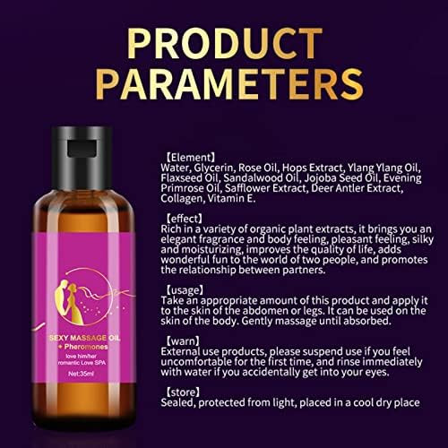 Hotiary Pheromones Massage Oil Lover Spa for Women and Men Oil Massage Oil for Couples Sex Love Him Her Romantic Oil
