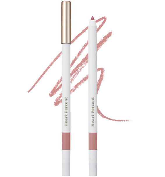Heart Percent Dote On Mood Lip Pencil Slim Defines and Fills Creamy Lip Liner Retractable Lipstick Pencil with Built In Sharpener