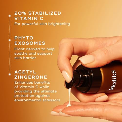 Medik8  Vitamin C Face Serum with Hyaluronic Acid  Lightweight Daily Facial Serum | Vegan 1.0 fl oz