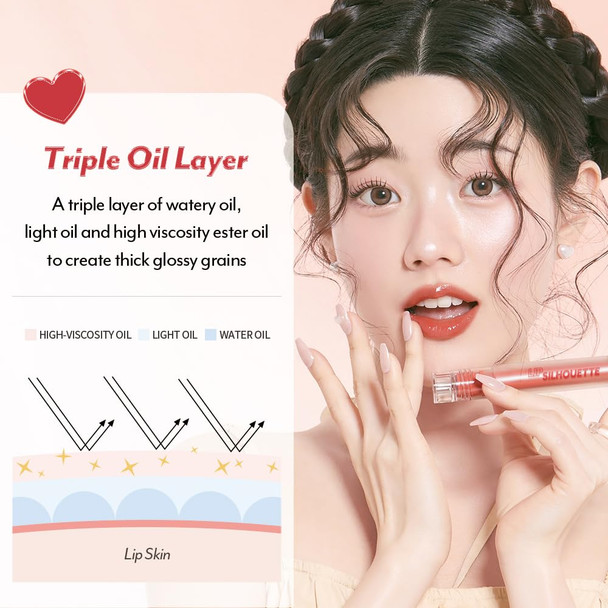 I'M MEME Lip Silhouette Gloss Tint  05 Minimal Pink Best Tinted Lip Gloss Highly Pigmented Long Lasting 4mL