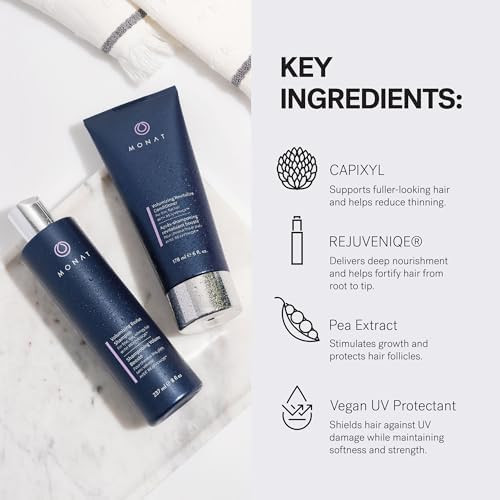 MONAT Volumizing Shampoo & Conditioner Set Infused with REJUVENIQE – Lightweight Care for Fine, Flat Hair – Enhances Volume, Adds Softness and Shine