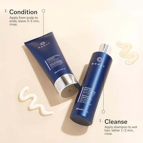 MONAT Volumizing Shampoo & Conditioner Set Infused with REJUVENIQE – Lightweight Care for Fine, Flat Hair – Enhances Volume, Adds Softness and Shine