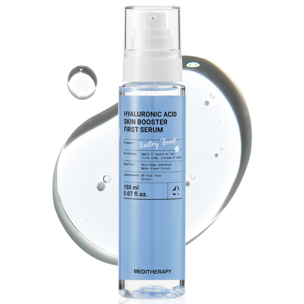 MEDITHERAPY Hyaluronic Acid Serum 5.07 fl oz  Korean Facial Serum for Plump Dewy Glass Skin Deep Hydrating Moisture for All Skin Types  K-Beauty
