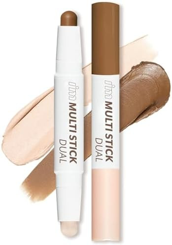 I'M MEME Two Shade Contour  I'm Multi Stick Dual 001 Contouring  Shading and Highlighting Matte Finish Suitable for Beginners Portable Size Lightweight Formula Mother's Day