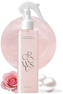 GROWUS Damage Therapy No Wash Treatment   Leave in Conditioner Spray and  Heat Protectant for Dry Damaged Hair Anti Frizz Detangler with Pearl Protein Softness and Radiant Shine 8.45 fl.oz