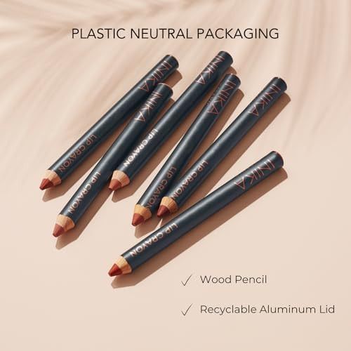INIKA Organic Long Lasting Lipstick Crayon with Vegan Lipstick and Organic Lip Liner  Hypoallergenic Cruelty-Free Matte Finish Enriched with Vitamin E and Coconut Oil
