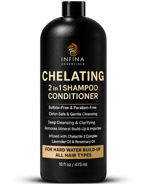 INFINA ESSENTIALS Biotin  Shampoo and Conditioner for Men and Women  Hair Thickening and Strengthening Shampoo with Saw Palmetto Keratin Caffeine and Vitamin E for Daily Use - INFINA ESSENTIALS