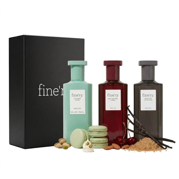 Fine'ry Body Mist Gift Set  Fragrance Spray Trio Floral Scents Hair and Body Perfume Mist  Vegan Cruelty Free | 5 oz x 3