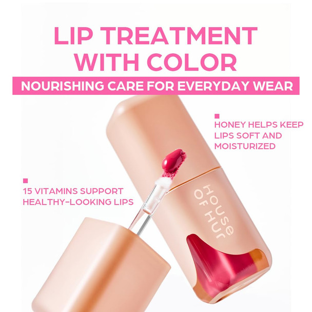 House of Hur Glowy Ampoule Tint with Honey & Vitamins | Hydrating & Vibrant Lip Color (4 Colors)
