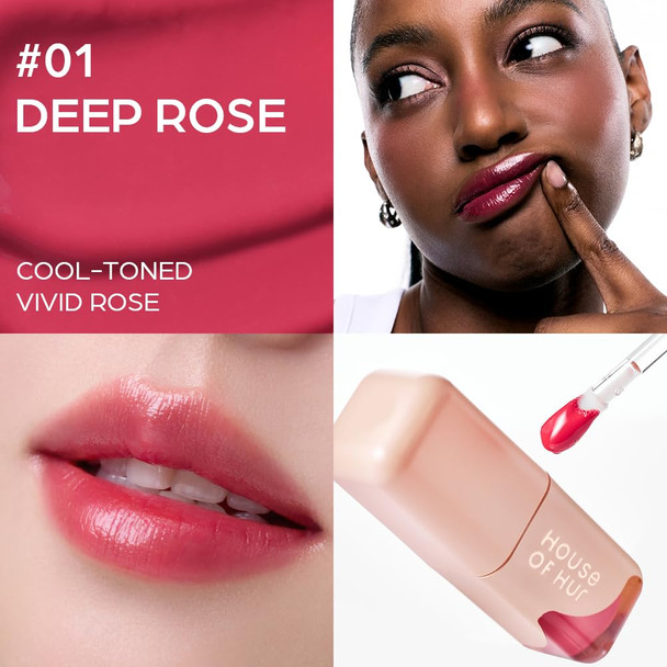 House of Hur Glowy Ampoule Tint with Honey & Vitamins | Hydrating & Vibrant Lip Color (4 Colors)