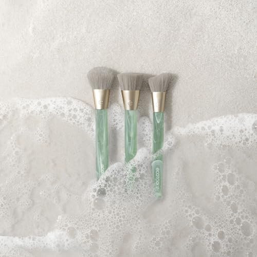 EcoTools Sea Gems Cream  Liquid and Cream Makeup Brush  Liquid and cream blush brush for cheeks smooth buildable cheek color sustainable design vegan