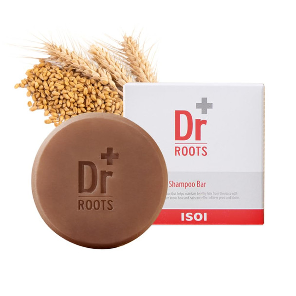 ISOI Dr. Roots Beer-Tin Solid Shampoo Bar, Nourishing & Strengthening Natural Hair Soap Bar Shampoo, with Beer Yeast & Biotin, Plastic-Free Clean Beauty, Korean Hair Care (3.52 oz, 100g) - Beer Yeast