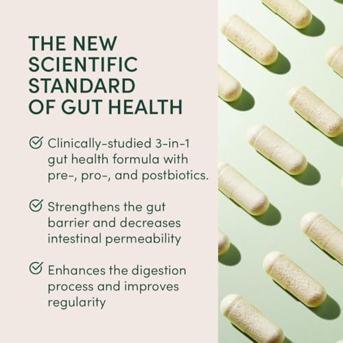 Beekeeper's Naturals Complete Gut Health, 3-in-1 Pre, Post, Probiotics 28ct | 3-in-1 Prebiotic, Postbiotic, Probiotics, For Women & Men, Propolis Powered, Gluten-Free Vegan Capsules