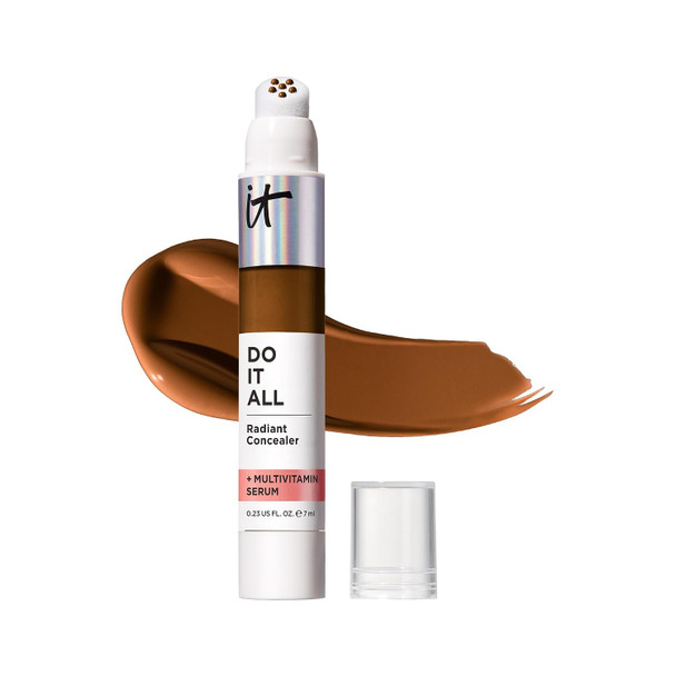 IT Cosmetics Do It All Radiant Concealer with Hydrating Multivitamin Serum | 4-in-1 Medium Coverage Creaseless Concealer, 24HR Hydration for Dry/Dull + All Skin Types, Niacinamide + Hyaluronic Acid