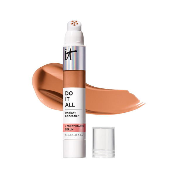 IT Cosmetics Do It All Radiant Concealer with Hydrating Multivitamin Serum | 4-in-1 Medium Coverage Creaseless Concealer, 24HR Hydration for Dry/Dull + All Skin Types, Niacinamide + Hyaluronic Acid