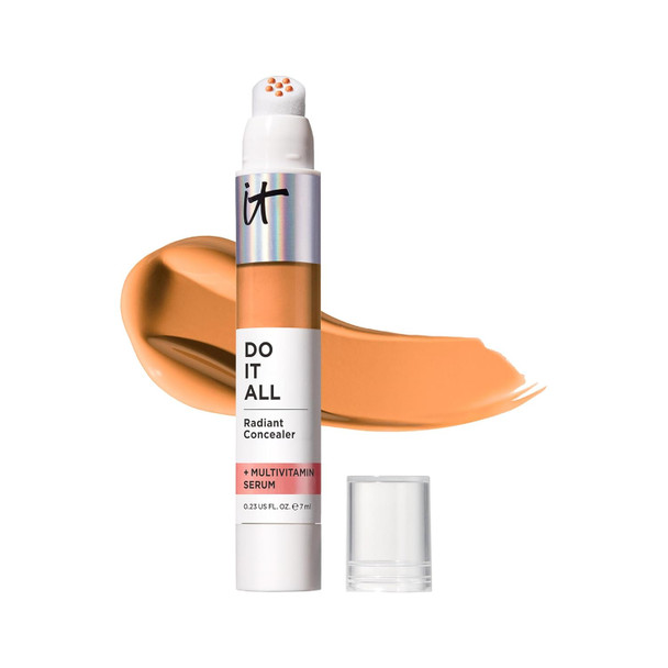 IT Cosmetics Do It All Radiant Concealer with Hydrating Multivitamin Serum | 4-in-1 Medium Coverage Creaseless Concealer, 24HR Hydration for Dry/Dull + All Skin Types, Niacinamide + Hyaluronic Acid