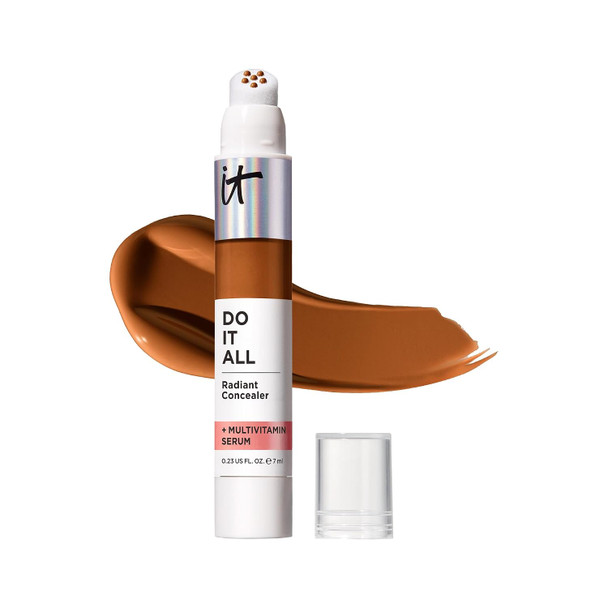 IT Cosmetics Do It All Radiant Concealer with Hydrating Multivitamin Serum | 4-in-1 Medium Coverage Creaseless Concealer, 24HR Hydration for Dry/Dull + All Skin Types, Niacinamide + Hyaluronic Acid