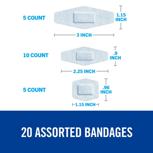 Nexcare Strong Hold Pain Free Removal Bandages, Assorted, 20 count
