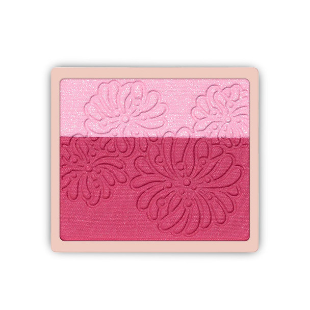Paul & Joe Pressed Blush Palette Refill Only, Case Sold Separately, Oil-Absorbing Blush Powder, Bi-Color Face Blushes with Fitting Veil Powder, Light Orange and Brown
