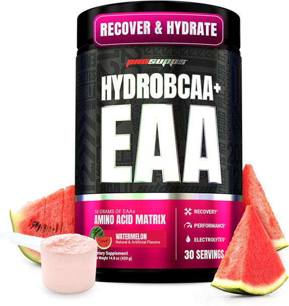ProSupps HydroBCAA Essential Amino Acids Powder Workout Supplement with BCAA EAAs and Electrolytes for Hydration and Recovery Stimulant Free Soy and Gluten Free  30 Servings