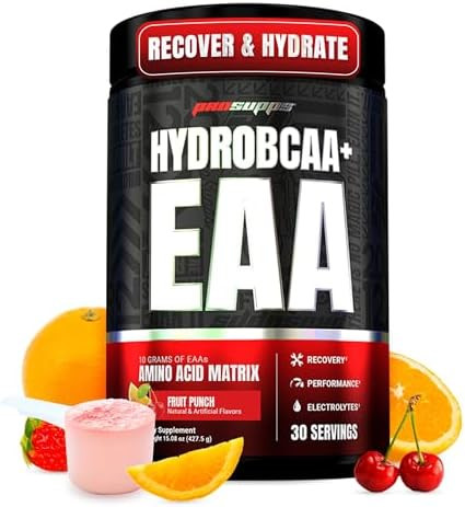 ProSupps HydroBCAA Essential Amino Acids Powder Workout Supplement with BCAA EAAs and Electrolytes for Hydration and Recovery Stimulant Free Soy and Gluten Free  30 Servings