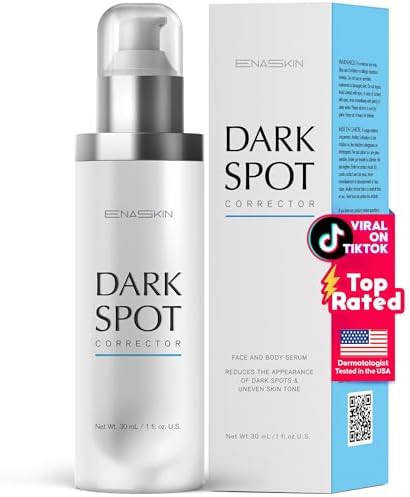 EnaSkin Dark Spot Corrector and  Remover Serum for Face and Body Niacinamide  A gentle acid free peptide formula helps fade stubborn discoloration and even out uneven skin tone over time