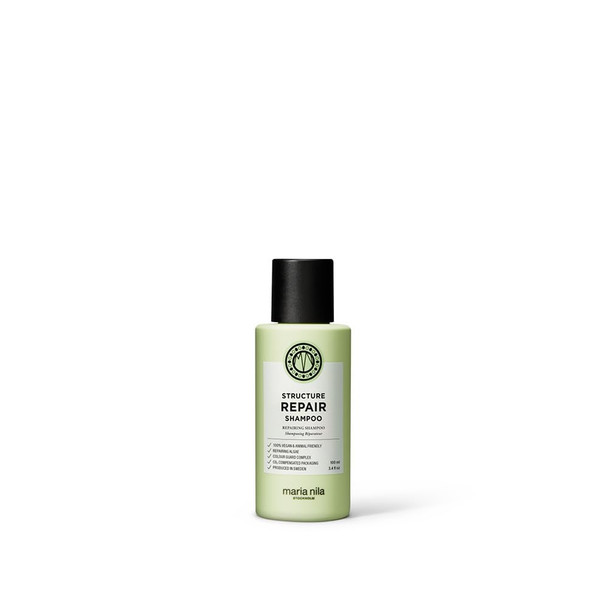 Maria Nila Structure Repair Strengthening and Nourishing Shampoo For Damaged & Chemically Treated Hair  Algae Extract Rebuilds Revitalizes and  Repairs Hair  100% Vegan and Sulfate/Paraben free