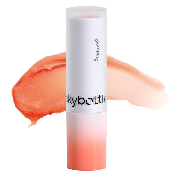 Skybottle Volumizing Color Lip Balm  Dear Coral Lip Plumper  Tinted lip balm plumping lip gloss Korean lip plumper glossy finish coral color hydrating lip care clean beauty makeup