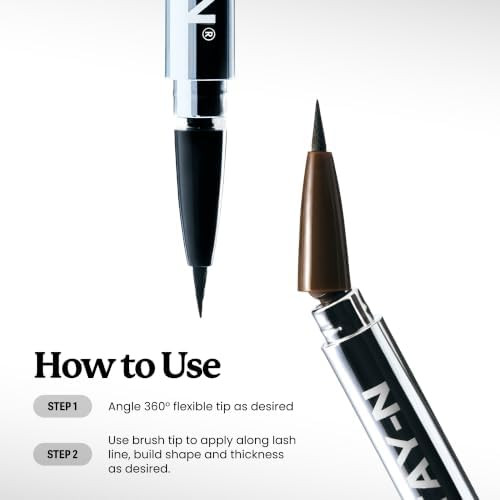 Sacheu Liquid Eyeliner STAY-N Longwear Smudge-Proof  Black Ultra-precise 360° flexible tip for clean lines quick-dry and water-resistant transfer-proof  infused with peptides