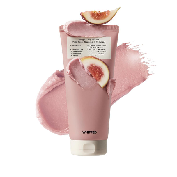 Whipped Semo Company Whipped Korean Face Wash, Doubles as a Face Mask, Clay Charcoal, for Blackheads and Pores, A Deep Cleansing and Exfoliating, Peptide, Vegan Collagen