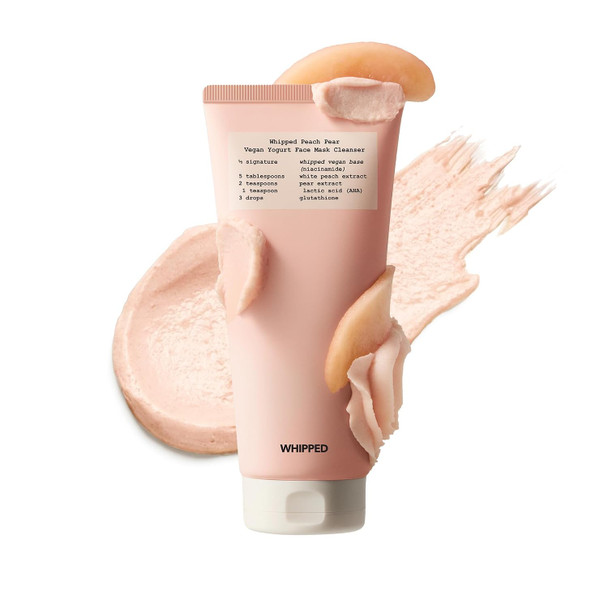 Whipped Semo Company Whipped Korean Face Wash, Doubles as a Face Mask, Clay Charcoal, for Blackheads and Pores, A Deep Cleansing and Exfoliating, Peptide, Vegan Collagen
