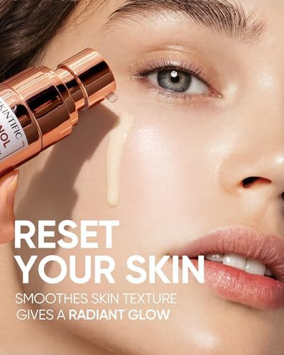 SKINTIFIC Beginner Retinol Serum with 0.1% Retinol & Zinc PCA, 20ml | Gentle, Fragrance-Free Night Serum for Oily Skin, Helps Refine the Look of Pores And Uneven Texture