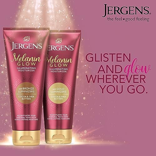 Jergens Melanin Glow Illuminating Moisturizer, Bronze, 7 fl oz