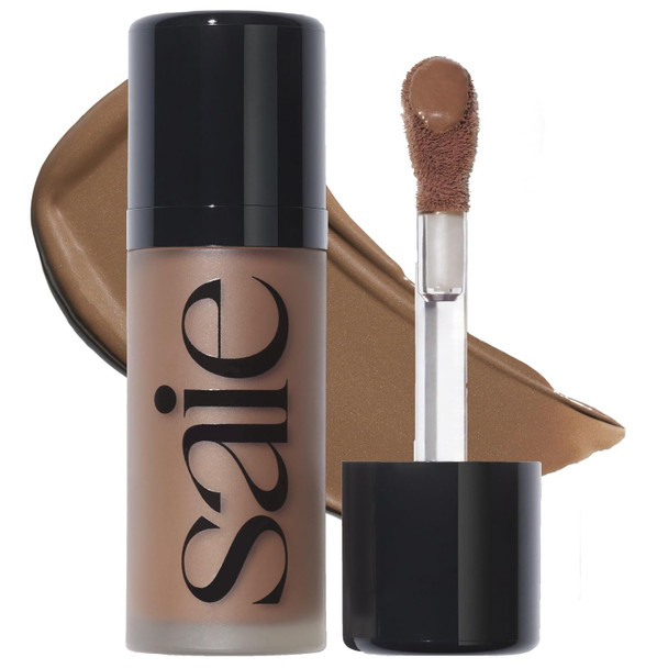 Saie Dew Bronze Hydrating Liquid Bronzer Stick Liquid Contour and Bronzer for Subtle Definition and All-Over Bronze  Lightweight, Blendable Formula with Doe-Foot Applicator