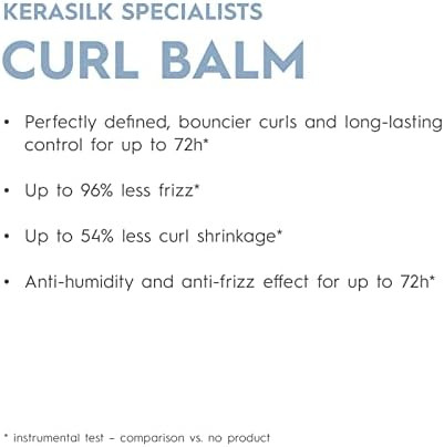 KERASILK Curl Balm | Creates Defined & Bouncy Curls | Enhances Curly Hair's Natural Texture | Frizz-Protection & Anti Humidity Effect | For All Curly Hair Types |