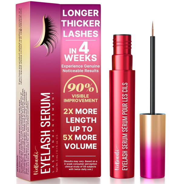 VieBeauti EyeLash Growth Serum for Longer Fuller Thicker Looking Lashes