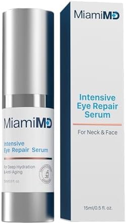 MiamiMD Eye Serum  Under Eye Treatment for Dark Circles and Crow's Feet  Serum for All Skin Type  Anti Aging Cream  Reduces Puffiness  For Dayand  Night Time Use