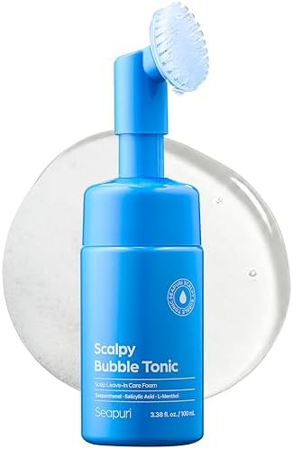 Seapuri Scalpy Bubble Tonic for Dry and  Itchy Scalp Treatment  Hair Growth and  Thickening  for both Men  and Women  Combats Hair Loss and  Thinning  Salicylic Acid  Menthol  Dexpanthenol