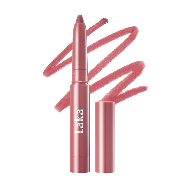 Laka Lip Liner - Smooth & Blendable Soft Matte Lip Contour Pencil for Shaping & Overlining Lips | Waterproof Formula, Oil-Cleanse Off, Long-Lasting Wear