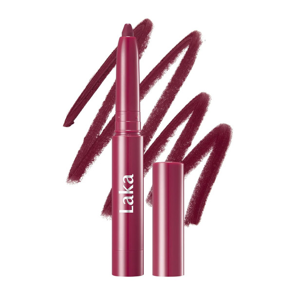 Laka Lip Liner - Smooth & Blendable Soft Matte Lip Contour Pencil for Shaping & Overlining Lips | Waterproof Formula, Oil-Cleanse Off, Long-Lasting Wear