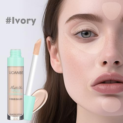 UCANBE Liquid Concealer Stick Conceals Covers Highlights Medium to Full Coverage Hydrating Color Corrector Face Makeup for Under Eye Dark Circles