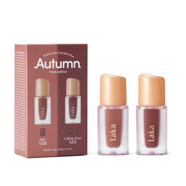 Laka Fruity Glam Tint Mini Duo, 1.9g/0.07oz*2ea