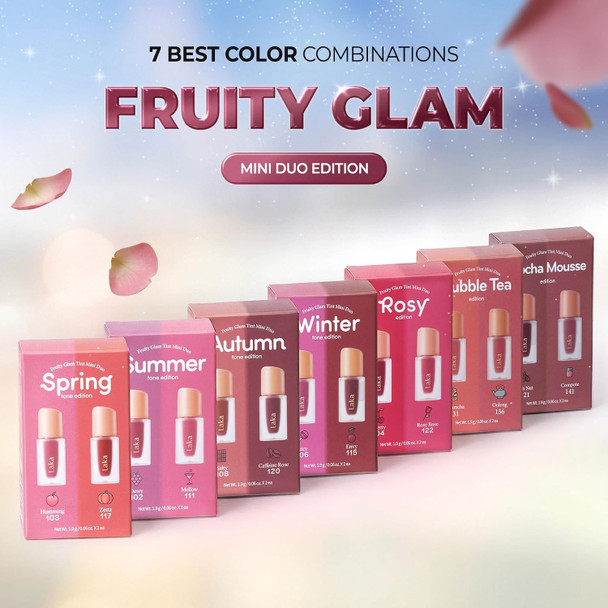 Laka Fruity Glam Tint Mini Duo, 1.9g/0.07oz*2ea