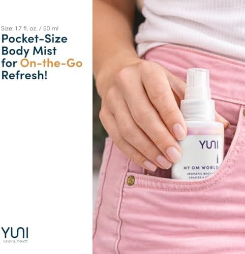YUNI Travel Size Aromatherapy Body Mist Essential Oil Spray for Stress Relief