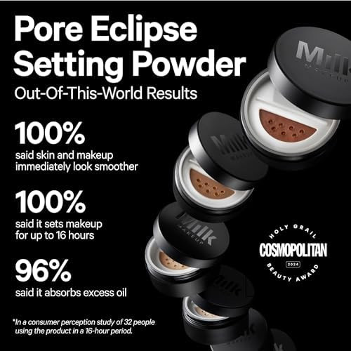 Milk Makeup Pore Eclipse Matte Translucent Setting Powder  Controls Shine Blurs Pores  Sets Makeup Up to 16 Hours  Weightless Talc Free Formula with a Matte Finish