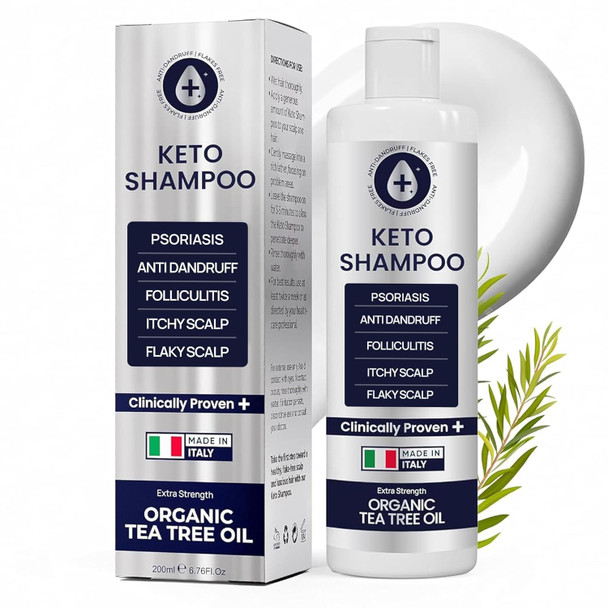 Pharmlitalia Psoriasis Shampoo Anti Dandruff Medicated shampoo for Dandruff Flakes Seborrheic Dermatitis & Folliculitis Treatment