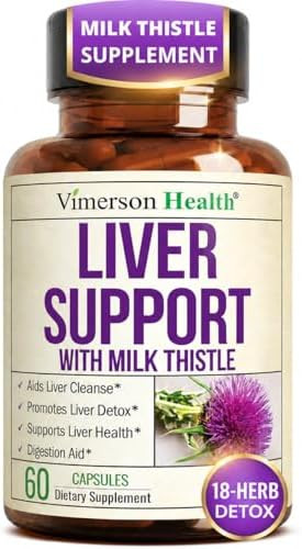 Vimerson Health  Liver Cleanse Detox  and Repair – Liver Support Supplement with Milk Thistle Extract, Dandelion Root, Artichoke  and Zinc – Gentle Liver Health  Digestion and Energy for Women and Men – Non-GMO
